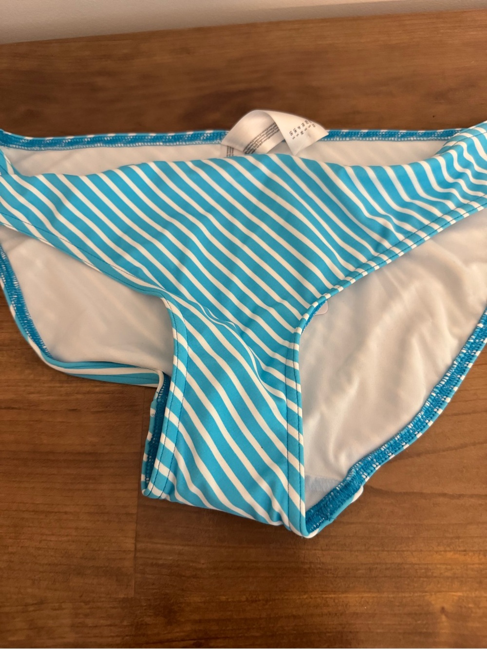Freya Turquoise and White Striped Bikini Bottom